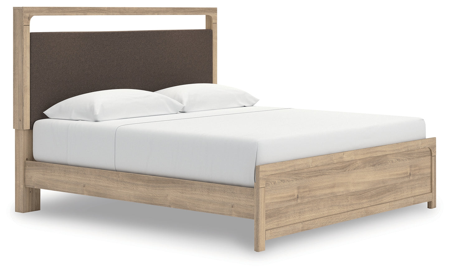 Stuart Furniture Outlet - Ashley Furniture - Kinlanni Bedroom - King Upholstered Platform Bed / Tan - PCB1360B16