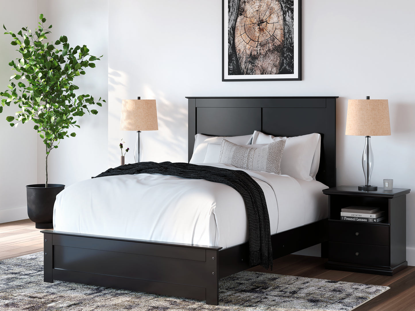 Stuart Furniture Outlet - Ashley Furniture - Maribel Bedroom - Full Panel Bed / Black - B138B52
