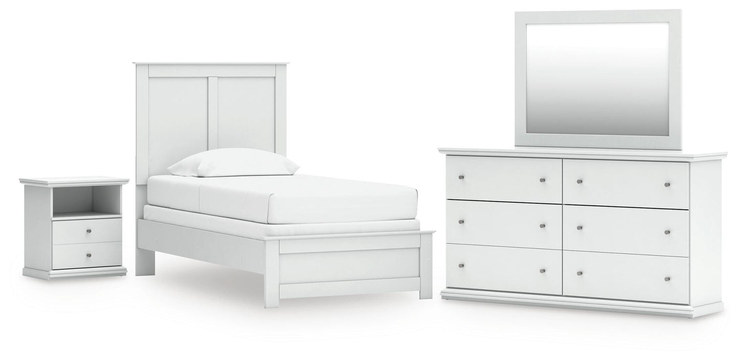 Stuart Furniture Outlet - Ashley Furniture - Bostwick Shoals Twin Panel Bed, Dresser, Mirror and Nightstand - Twin Panel Bed, Dresser, Mirror and Nightstand - B139B60