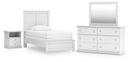 Stuart Furniture Outlet - Ashley Furniture - Bostwick Shoals Twin Panel Bed, Dresser, Mirror and Nightstand - Twin Panel Bed, Dresser, Mirror and Nightstand - B139B60