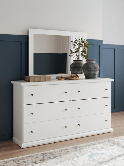 Stuart Furniture Outlet - Ashley Furniture - Bostwick Shoals Bedroom - Dresser and Mirror / White - B139B40