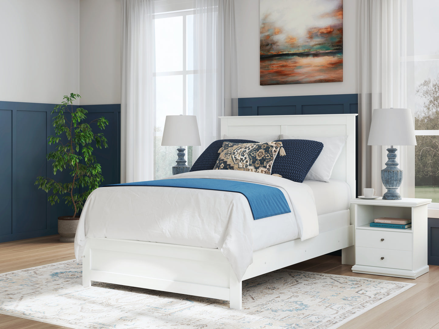 Stuart Furniture Outlet - Ashley Furniture - Bostwick Shoals Bedroom - Full Panel Bed / White - B139B42