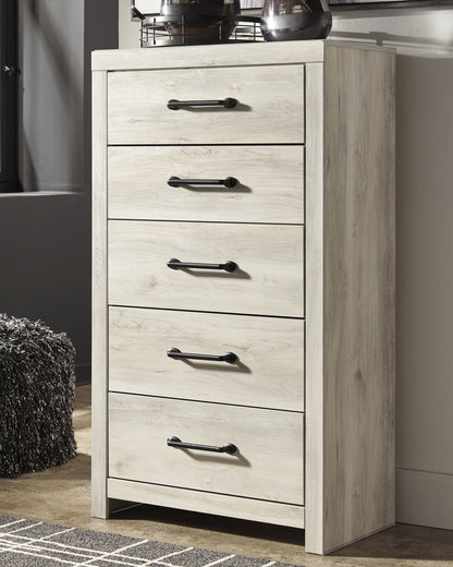 Stuart Furniture Outlet - Ashley Furniture - Cambeck Bedroom - Five Drawer Chest / Whitewash - B192-46