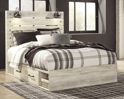 Stuart Furniture Outlet - Ashley Furniture - Cambeck Bedroom - Queen Panel Bed with 4 Storage Drawers / Whitewash - B192B24