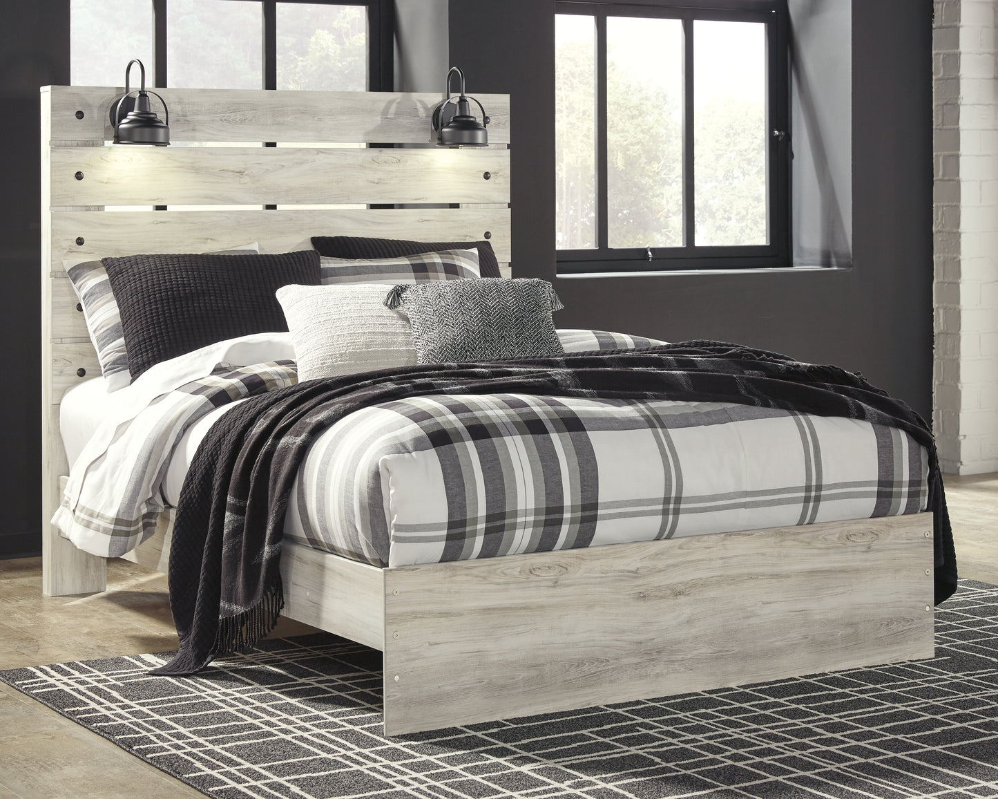 Stuart Furniture Outlet - Ashley Furniture - Cambeck Bedroom - Queen Panel Bed / Whitewash - B192B4