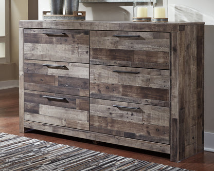 Stuart Furniture Outlet - Ashley Furniture - Derekson Bedroom - Six Drawer Dresser / Multi Gray - B200-31