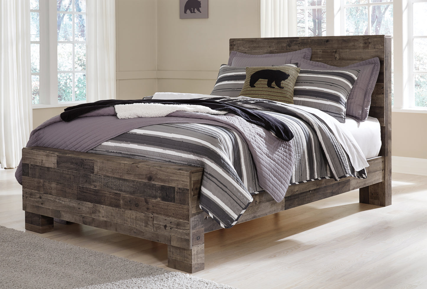 Stuart Furniture Outlet - Ashley Furniture - Derekson Bedroom - Full Panel Bed / Multi Gray - B200B4