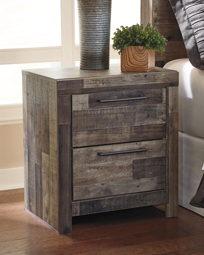 Stuart Furniture Outlet - Ashley Furniture - Derekson Bedroom - Two Drawer Night Stand / Multi Gray - B200-92