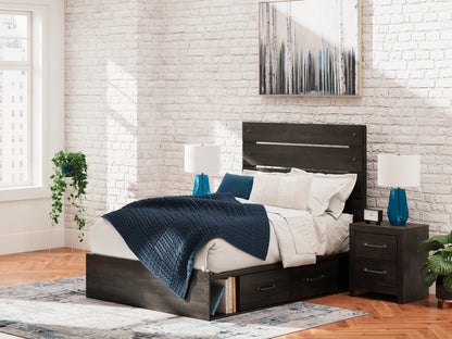 Stuart Furniture Outlet - Ashley Furniture - Hollivern Bedroom - Full Panel Storage Bed / Dark Gray - PCB2108B15