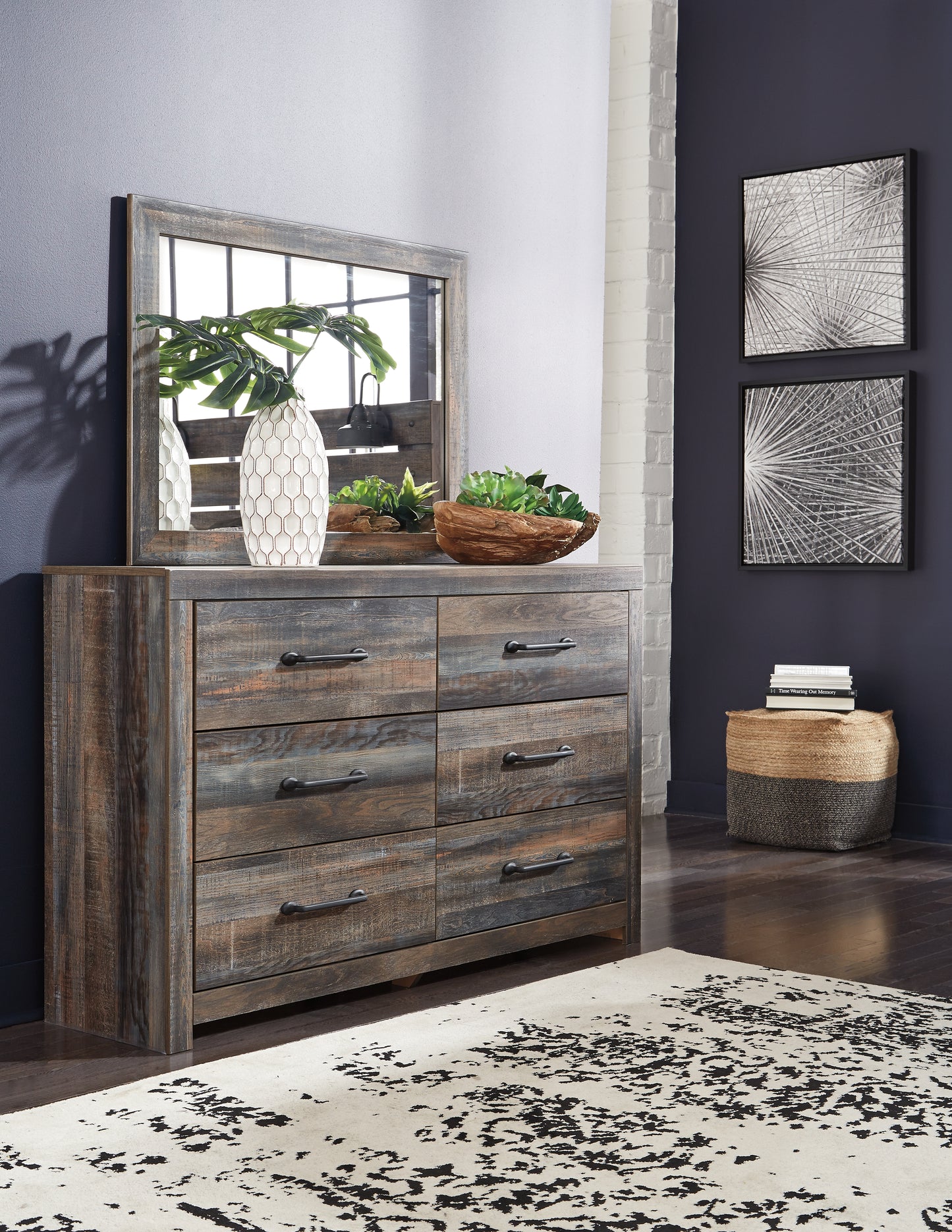 Stuart Furniture Outlet - Ashley Furniture - Drystan Bedroom - Dresser and Mirror / Multi - B211B1