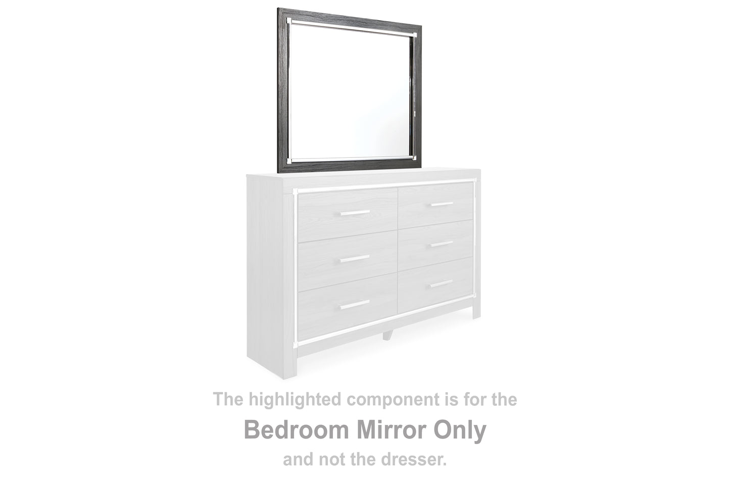 Stuart Furniture Outlet - Ashley Furniture - Lodanna Bedroom - Bedroom Mirror / Gray - B214-36