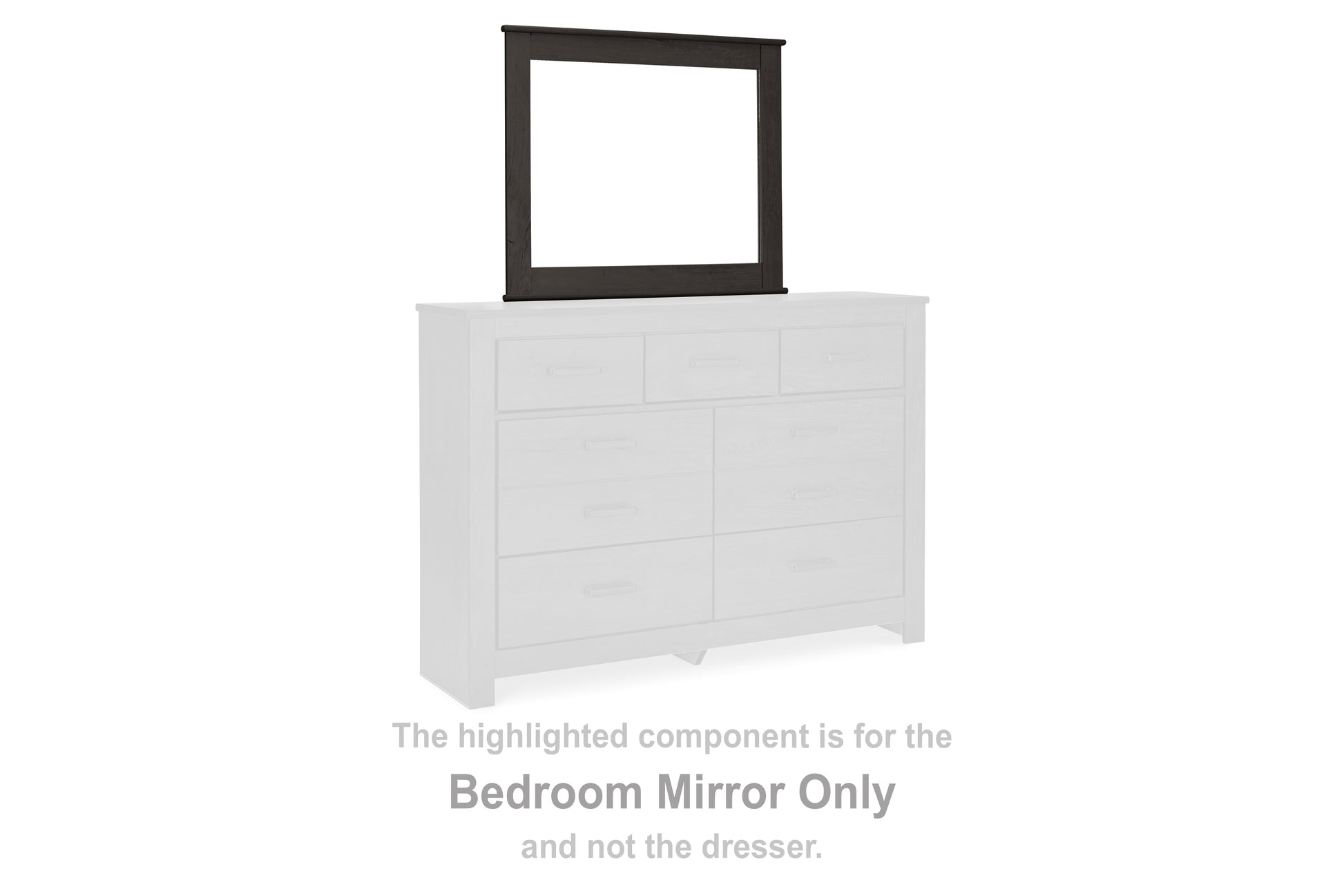 Stuart Furniture Outlet - Ashley Furniture - Brinxton Bedroom - Bedroom Mirror / Charcoal - B249-36