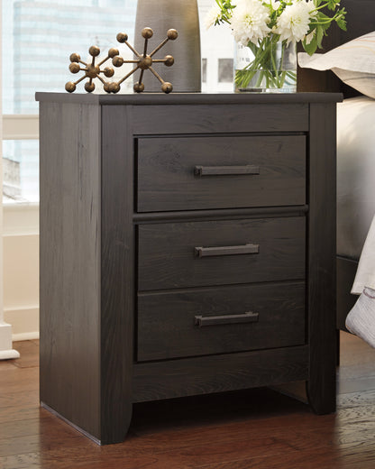 Stuart Furniture Outlet - Ashley Furniture - Brinxton Bedroom - Two Drawer Night Stand / Charcoal - B249-92