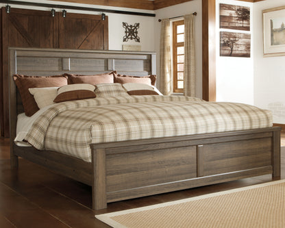 Stuart Furniture Outlet - Ashley Furniture - Juararo Bedroom - California King Panel Bed / Dark Brown - B251B14