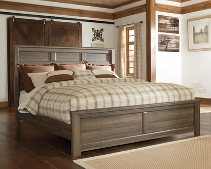 Stuart Furniture Outlet - Ashley Furniture - Juararo Bedroom - King Panel Bed / Dark Brown - B251B9