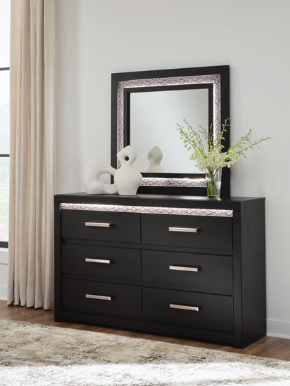 Stuart Furniture Outlet - Ashley Furniture - Shoralli Bedroom - Dresser and Mirror / Black - B2611B1