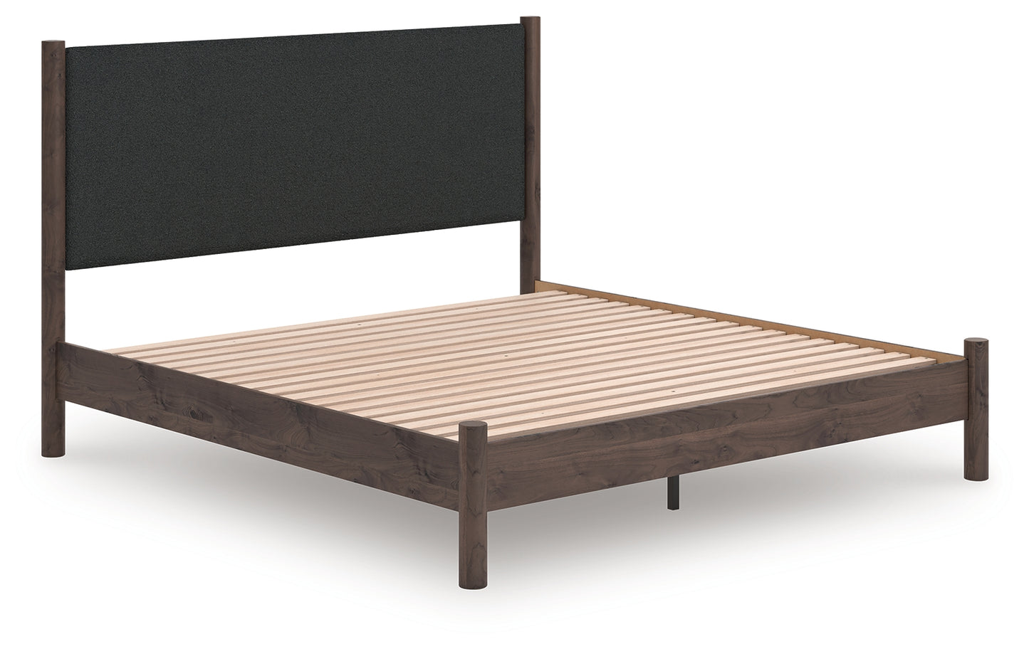 Stuart Furniture Outlet - Ashley Furniture - Pamytta Bedroom - King Upholstered Panel Platform Bed / Brown - PCB2614B28
