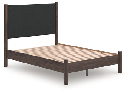 Stuart Furniture Outlet - Ashley Furniture - Pamytta Bedroom - Full Upholstered Panel Platform Bed / Brown - PCB2614B10