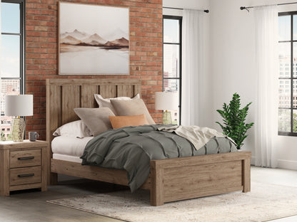 Stuart Furniture Outlet - Ashley Furniture - Oliandon Bedroom - Queen Panel Bed / Light Brown - PCB2844B2