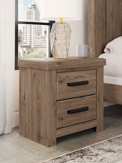 Stuart Furniture Outlet - Ashley Furniture - Oliandon Bedroom - Two Drawer Night Stand / Light Brown - PCB2844-92