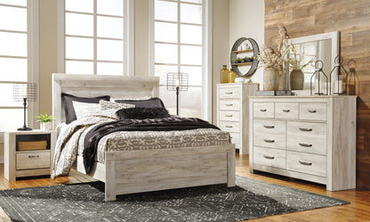 Stuart Furniture Outlet - Ashley Furniture - Bellaby Bedroom - Queen Panel Bed / Whitewash - B331B2