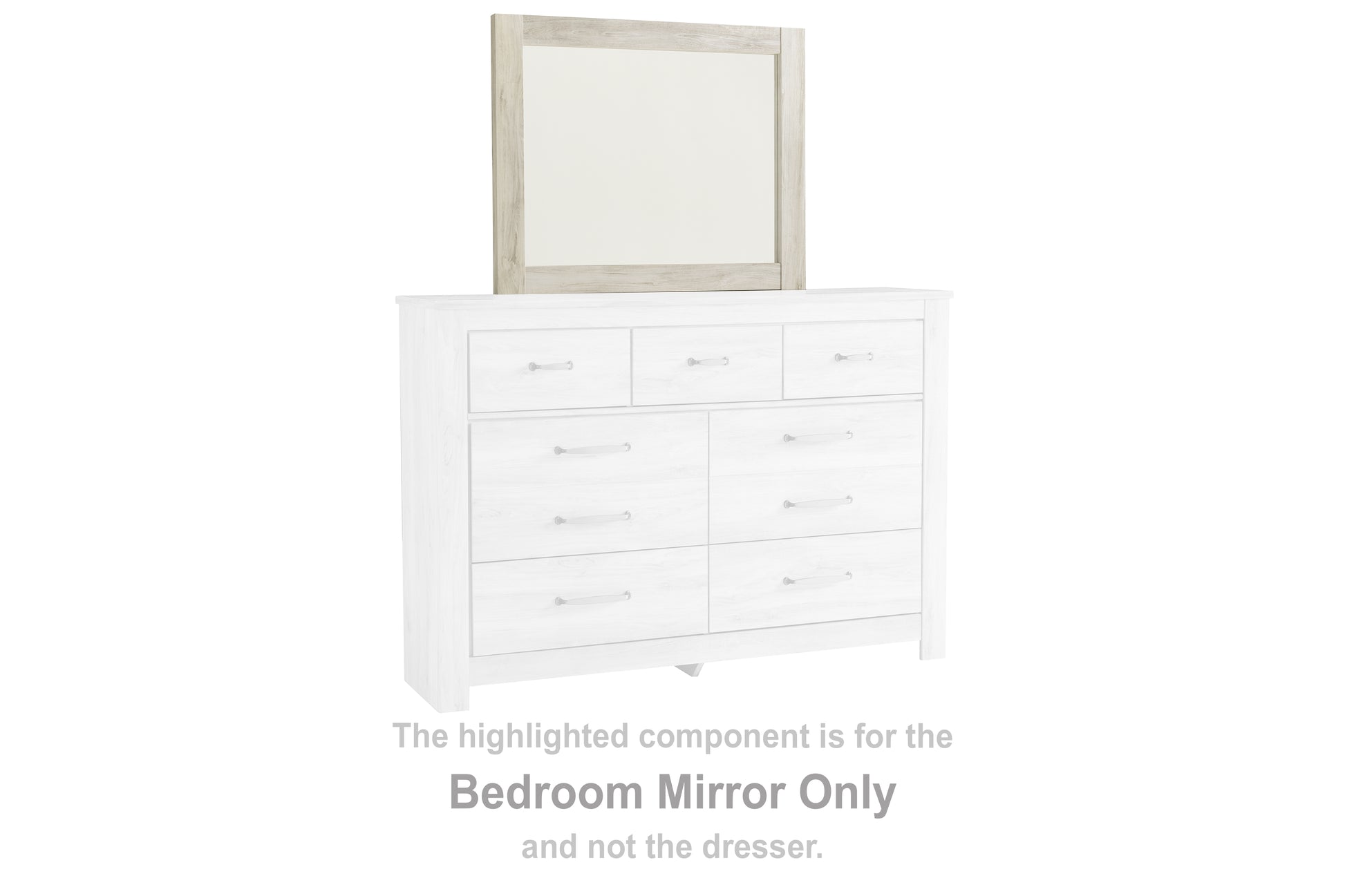 Stuart Furniture Outlet - Ashley Furniture - Bellaby Bedroom - Bedroom Mirror / Whitewash - B331-36