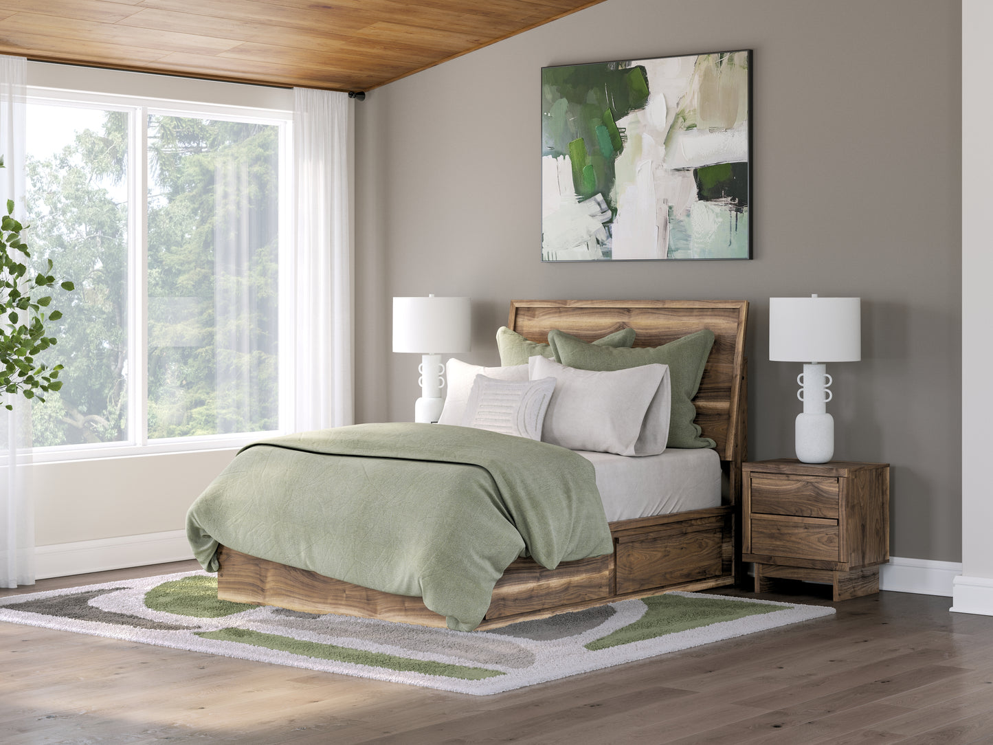 Stuart Furniture Outlet - Ashley Furniture - Chirason Bedroom - Full Panel Bed with Storage / Brown - PCB3367B28