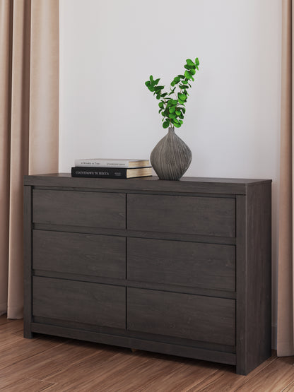 Stuart Furniture Outlet - Ashley Furniture - Fraluna Bedroom - Six Drawer Dresser / Charcoal - PCB3370-31