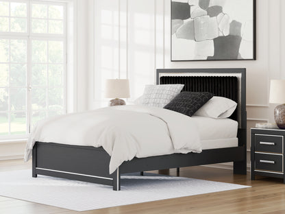 Stuart Furniture Outlet - Ashley Furniture - Zuraleus Bedroom - Queen Upholstered Panel Bed / Black - PCB3380B6