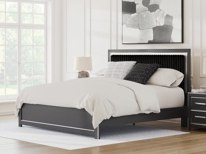 Stuart Furniture Outlet - Ashley Furniture - Zuraleus Bedroom - King Upholstered Platform Bed / Black - PCB3380B10