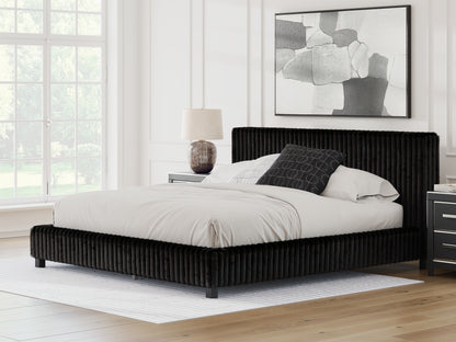 Stuart Furniture Outlet - Ashley Furniture - Zuraleus Bedroom - King Upholstered Bed / Black - PCB3380B13