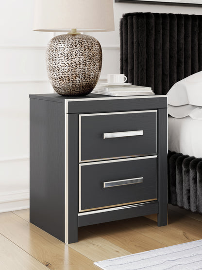 Stuart Furniture Outlet - Ashley Furniture - Zuraleus Bedroom - Two Drawer Night Stand / Black - PCB3380-92