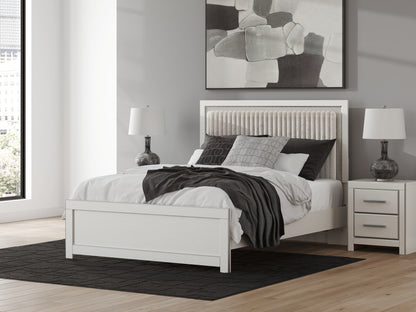 Stuart Furniture Outlet - Ashley Furniture - Zuraleus Bedroom - Queen Upholstered Panel Platform Bed / White - PCB3381B2