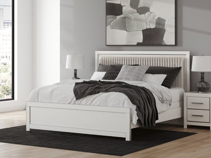 Stuart Furniture Outlet - Ashley Furniture - Zuraleus Bedroom - King Upholstered Panel Bed / White - PCB3381B10