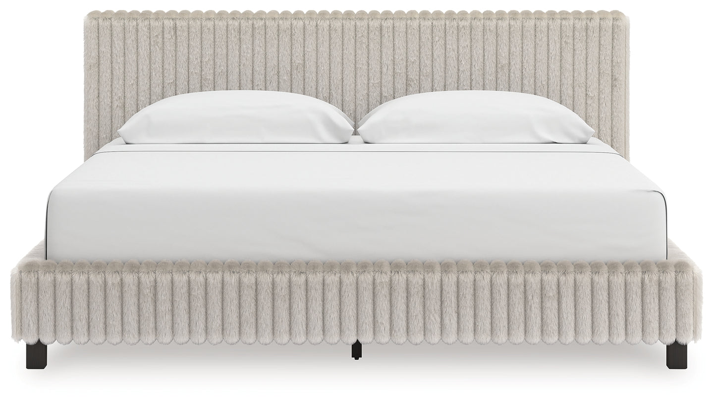 Stuart Furniture Outlet - Ashley Furniture - Zuraleus Bedroom - California King Upholstered Bed / White - PCB3381B14