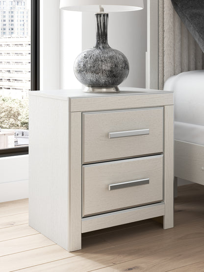 Stuart Furniture Outlet - Ashley Furniture - Zuraleus Bedroom - Two Drawer Night Stand / White - PCB3381-92