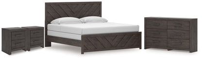 Stuart Furniture Outlet - Ashley Furniture - Prendonea King Panel Bed, Dresser and 2 Nightstands - King Panel Bed, Dresser and 2 Nightstands - B3789B13