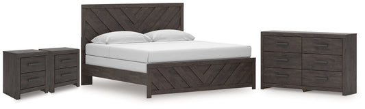 Stuart Furniture Outlet - Ashley Furniture - Prendonea King Panel Bed, Dresser and 2 Nightstands - King Panel Bed, Dresser and 2 Nightstands - B3789B13