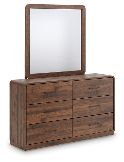 Stuart Furniture Outlet - Ashley Furniture - Fortlorn Bedroom - Dresser and Mirror / Walnut Brown - PCB386B1