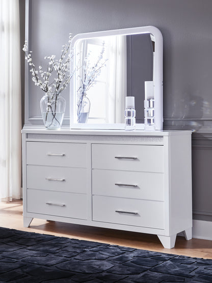 Stuart Furniture Outlet - Ashley Furniture - Jarlee Bedroom - Dresser and Mirror / White - PCB392B1