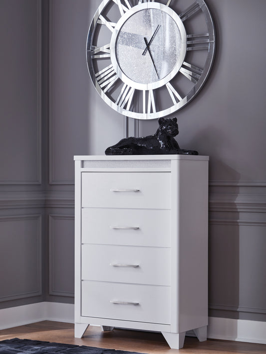 Stuart Furniture Outlet - Ashley Furniture - Jarlee Bedroom - Four Drawer Chest / White - PCB392-46
