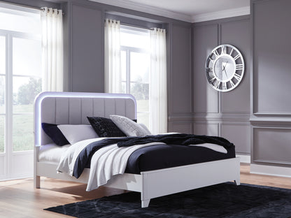 Stuart Furniture Outlet - Ashley Furniture - Jarlee Bedroom - California King Upholstered Panel Bed / White - PCB392B5