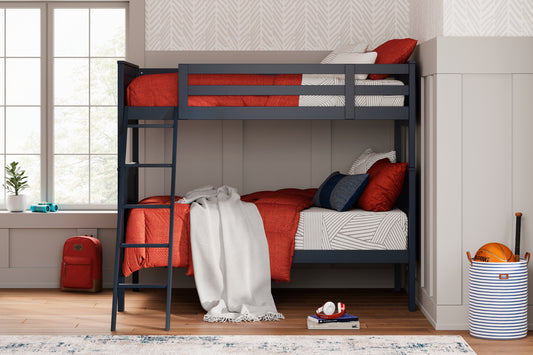 Stuart Furniture Outlet - Ashley Furniture - Nextonfort Bedroom - Twin over Twin Bunk Bed / Blue - B396B2
