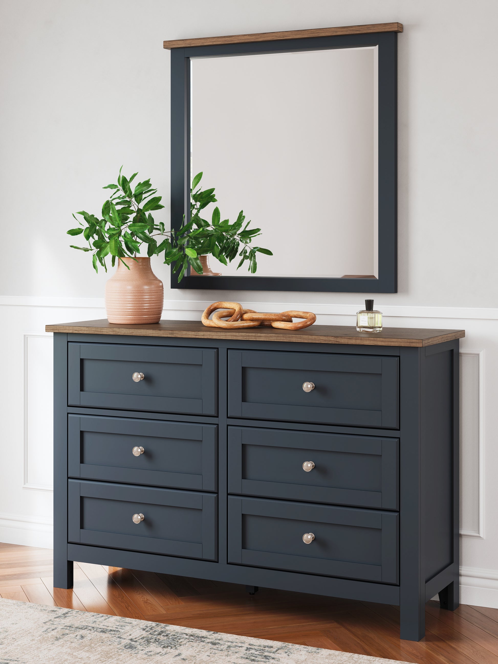 Stuart Furniture Outlet - Ashley Furniture - Landocken Bedroom - Full Panel Bed / Brown/Blue - B414B3