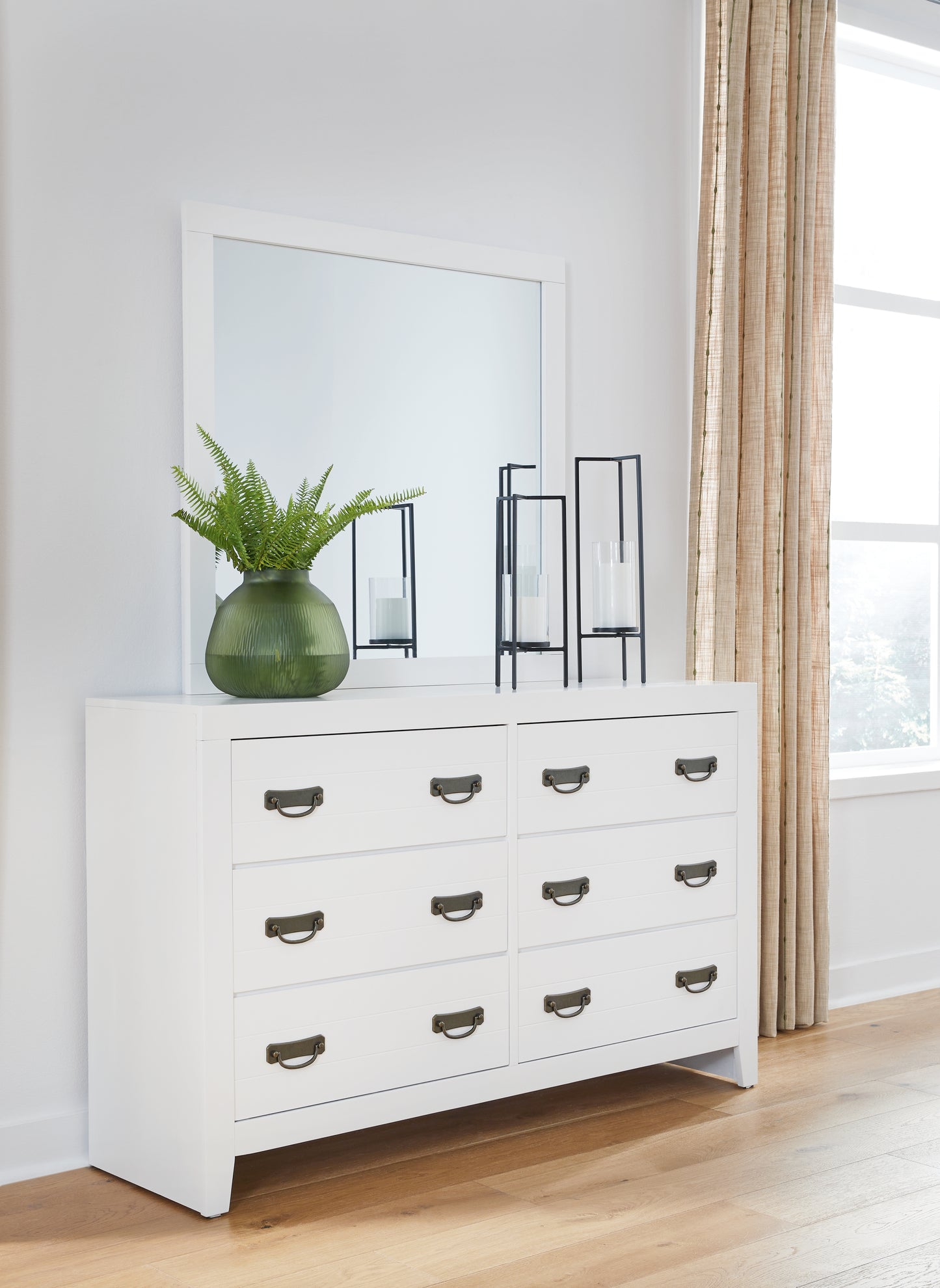 Stuart Furniture Outlet - Ashley Furniture - Binterglen Bedroom - Dresser and Mirror / White - B427B1