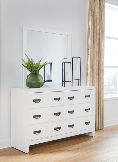 Stuart Furniture Outlet - Ashley Furniture - Binterglen Bedroom - Dresser and Mirror / White - B427B1