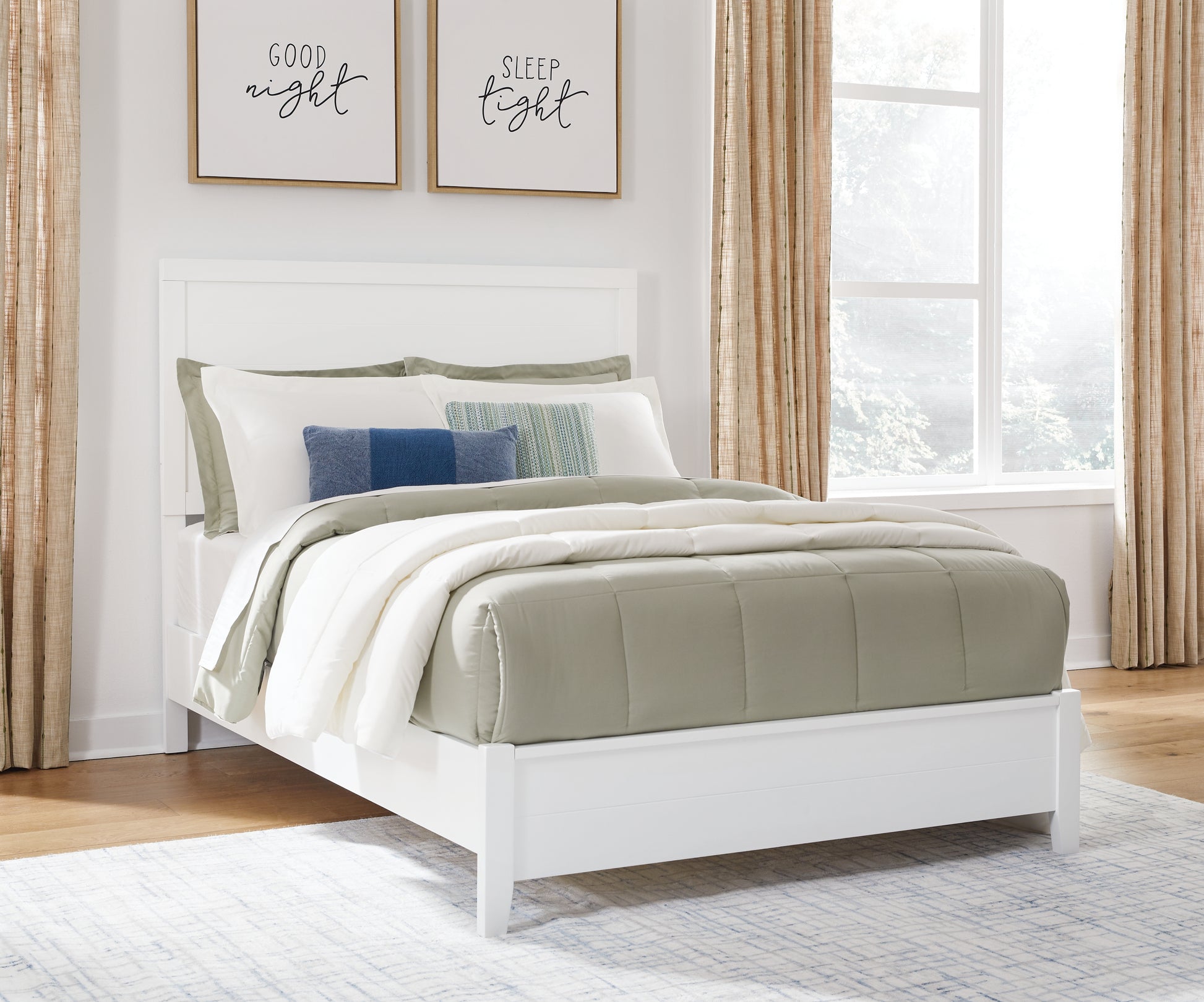 Stuart Furniture Outlet - Ashley Furniture - Binterglen Bedroom - Full Panel Bed / White - B427B4