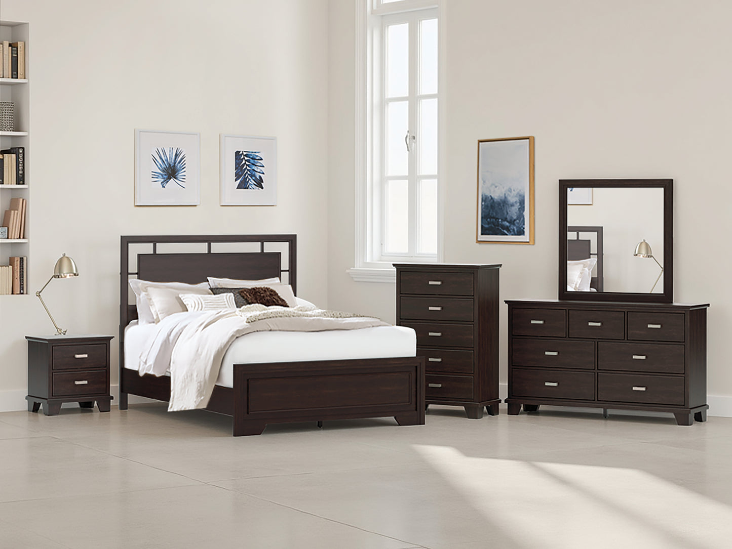 Stuart Furniture Outlet - Ashley Furniture - Covetown Bedroom - Queen Panel Bed / Dark Brown - B441B6
