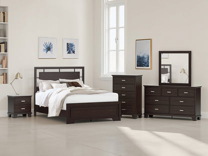 Stuart Furniture Outlet - Ashley Furniture - Covetown Bedroom - Queen Panel Bed / Dark Brown - B441B6