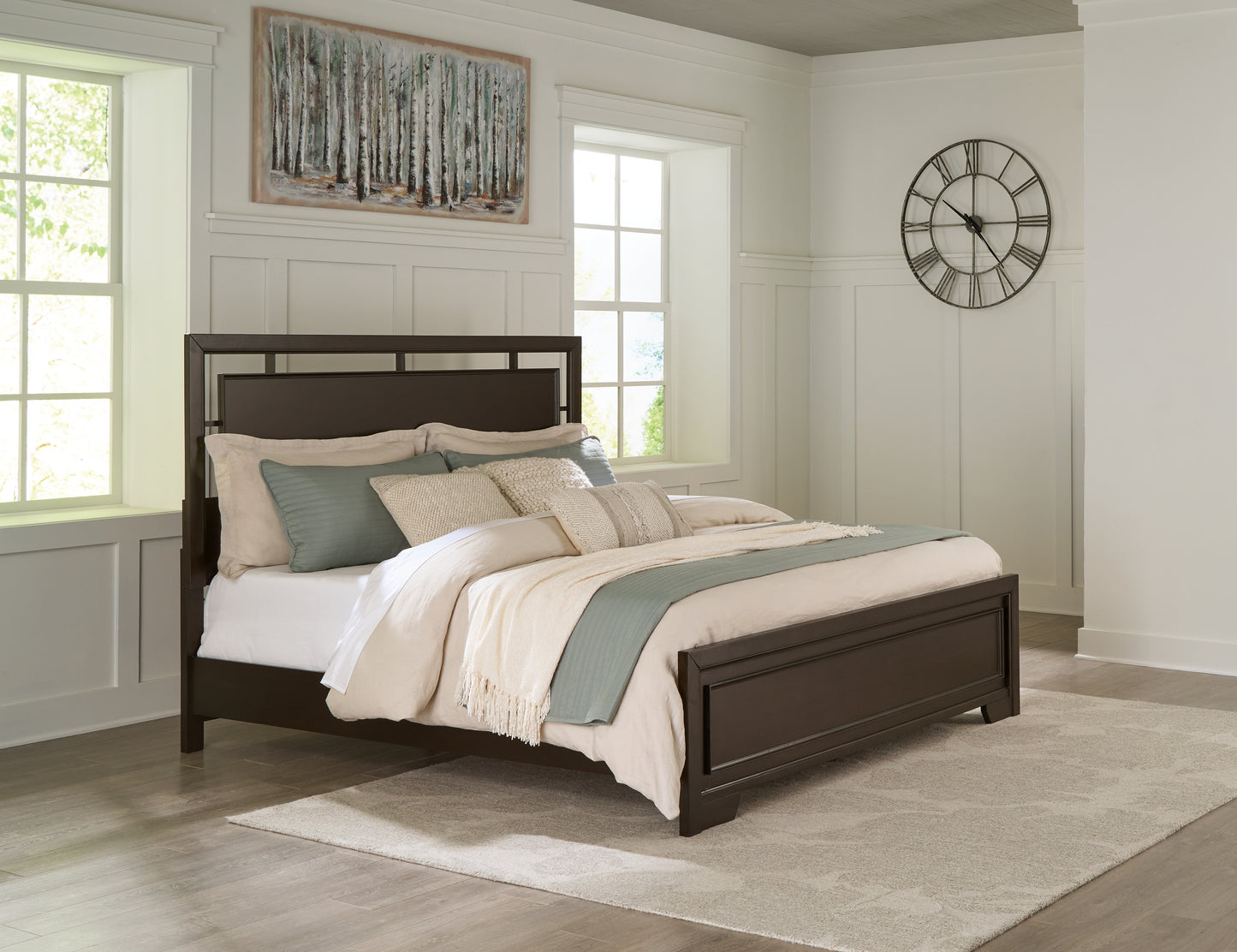 Stuart Furniture Outlet - Ashley Furniture - Covetown Bedroom - California King Panel Bed / Dark Brown - B441B9